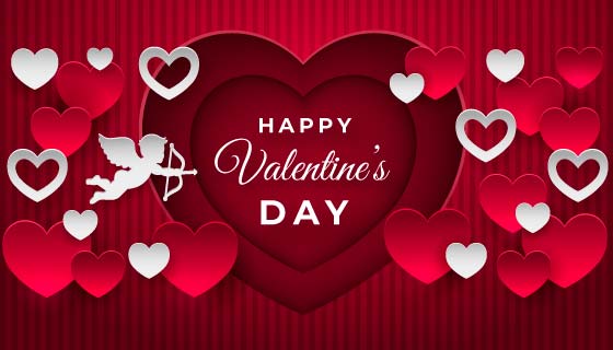 创意爱心情人节背景矢量素材(AI/EPS)