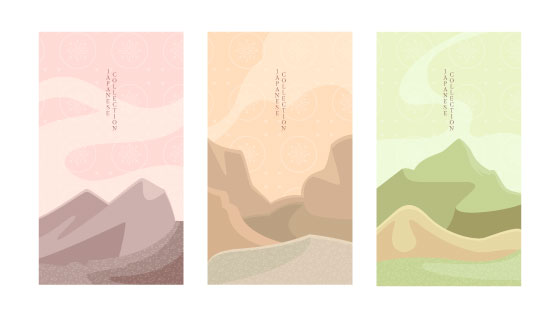 简约山脉封面设计矢量素材(AI/EPS)