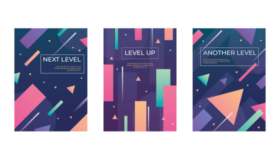 渐变几何形状封面矢量素材(AI/EPS)