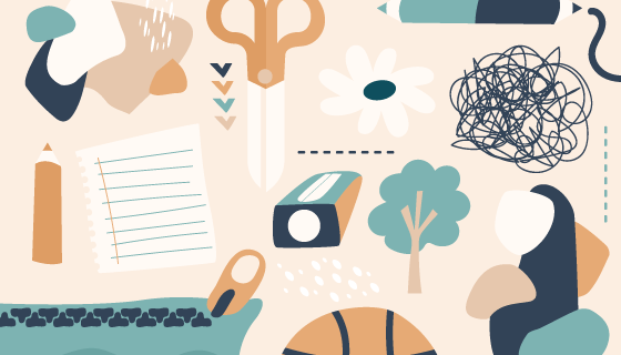 手绘简约物品矢量素材(AI/EPS)