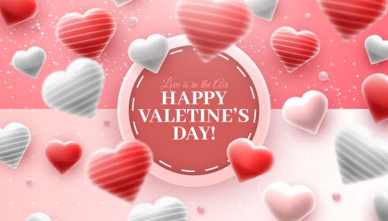 创意爱心情人节背景矢量素材(AI/EPS)