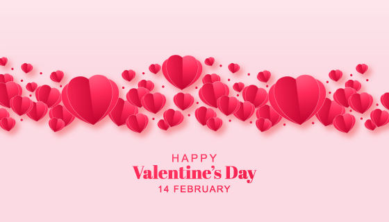 精美装饰爱心情人节贺卡矢量素材(EPS)