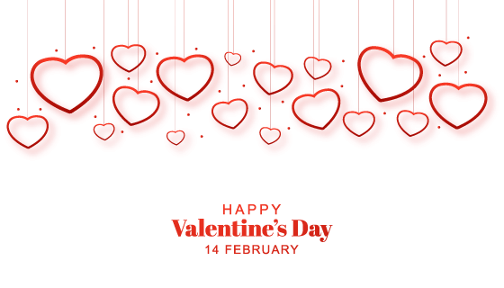 红色爱心吊坠情人节贺卡矢量素材(EPS)