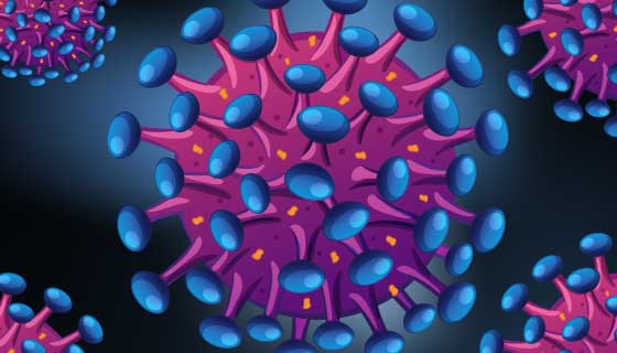 艾滋病毒放大显示矢量素材(EPS)