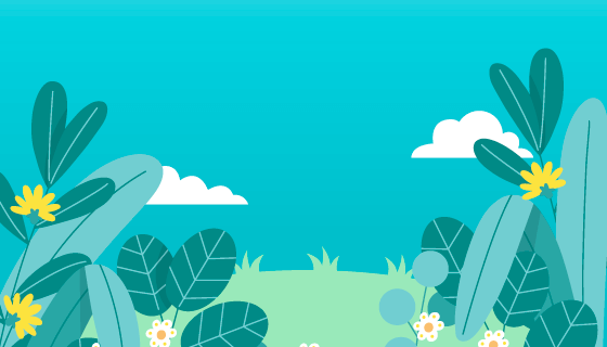 扁平风格春天背景/壁纸矢量素材(AI/EPS)