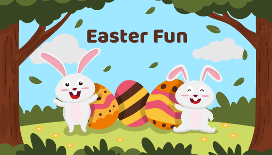 兔子和彩蛋复活节矢量素材(AI/EPS)