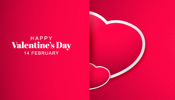 可爱的爱心情人节卡片矢量素材(EPS)