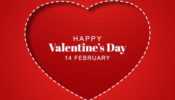 可爱的爱心情人节卡片矢量素材(EPS)