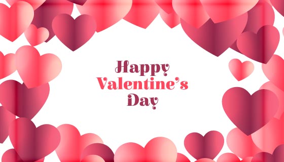 爱心堆叠情人节背景矢量素材(EPS)