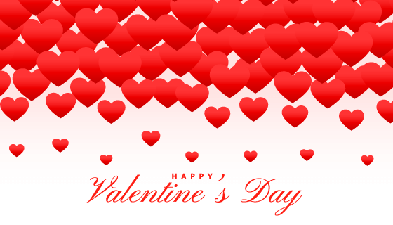 漂亮红色爱心情人节背景矢量素材(EPS)