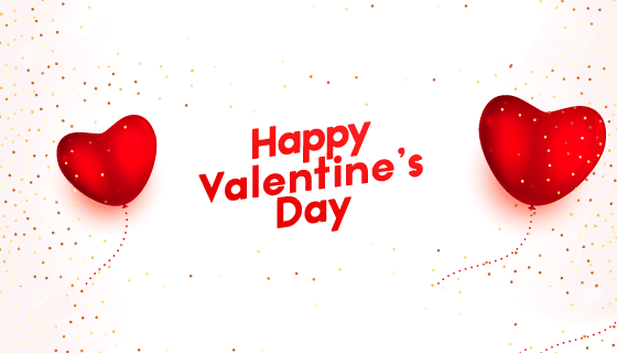 爱心气球情人节快乐banner矢量素材(EPS)