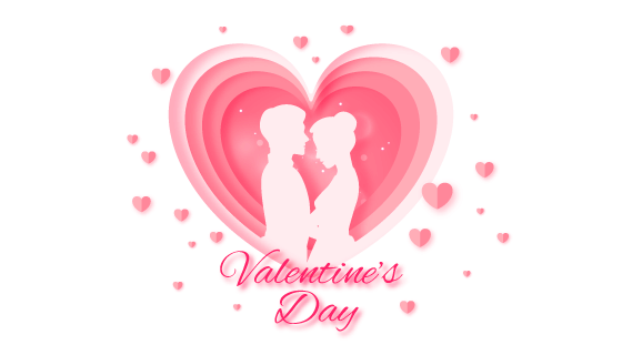 爱心中的恋人情人节背景矢量素材(AI/EPS)