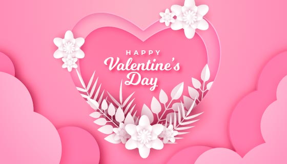 爱心和水晶情人节背景矢量素材(AI/EPS)