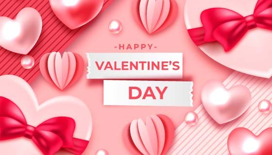 各种各样的爱心情人节背景矢量素材(AI/EPS)