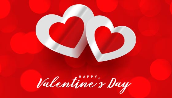 可爱爱心情人节卡片矢量素材(EPS)