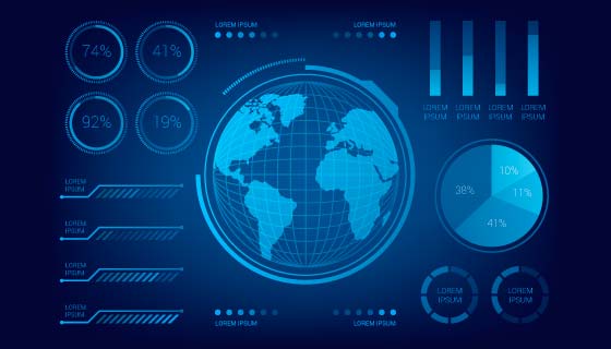 科技数据图表矢量素材(AI/EPS)