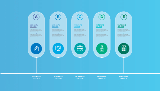 专业的商务信息图表矢量素材(AI/EPS)