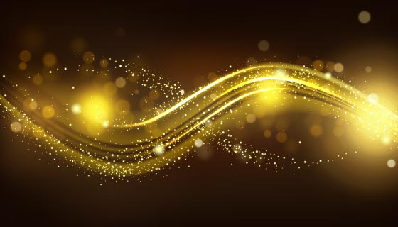 金光闪闪的波浪背景矢量素材(EPS)