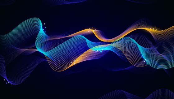 抽象多彩波浪背景矢量素材(AI/EPS)