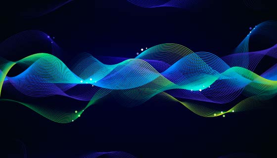 抽象多彩波浪背景矢量素材(AI/EPS)