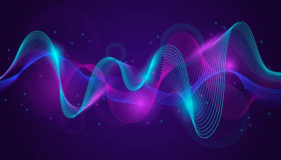 抽象多彩波浪背景矢量素材(AI/EPS)