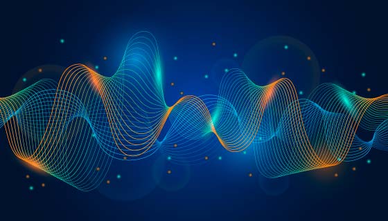 抽象多彩波浪背景矢量素材(AI/EPS)