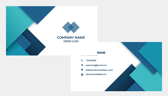 抽象几何风格名片矢量素材(AI/EPS)