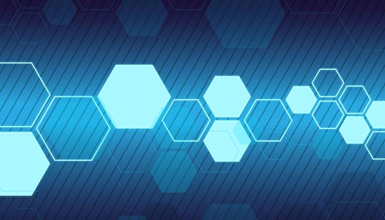 蓝色几何科技背景矢量素材(EPS)