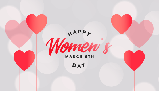 创意爱心设计女神节快乐背景矢量素材(EPS)