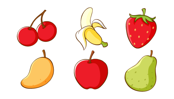 6种手绘逼真水果矢量素材(EPS/PNG)