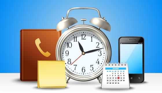 各种时间管理工具矢量素材(EPS)