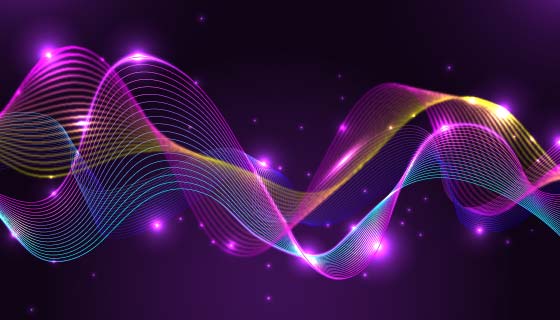 抽象多彩波浪背景矢量素材(AI/EPS)