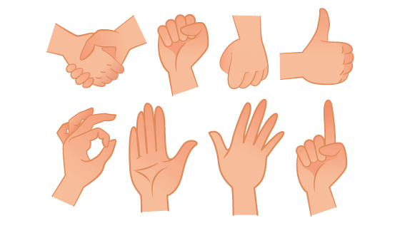 各种各样的手势矢量素材(EPS/PNG)