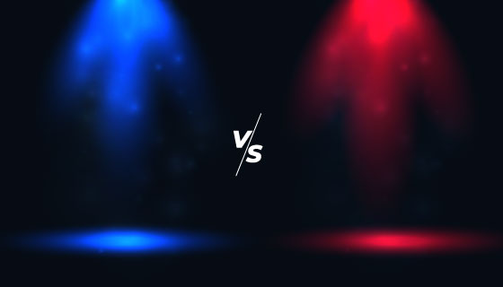 红方VS蓝方矢量素材(EPS)