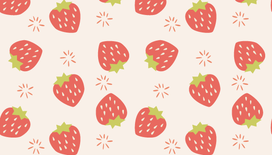 草莓图案背景矢量素材(EPS)