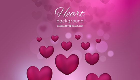 粉红色心形背景矢量素材(EPS/AI)