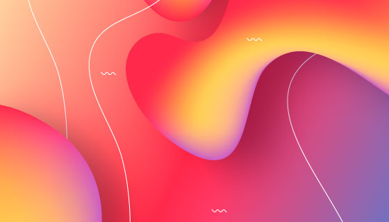 抽象多彩的流体形状背景矢量素材(AI/EPS)