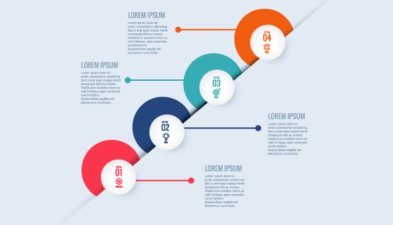 圆形设计信息图表矢量素材(EPS)