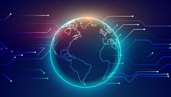 连接全球科技背景矢量素材(EPS)