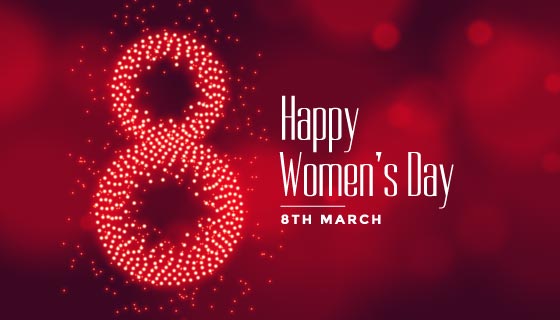 创意数字8设计女神节快乐矢量素材(EPS)