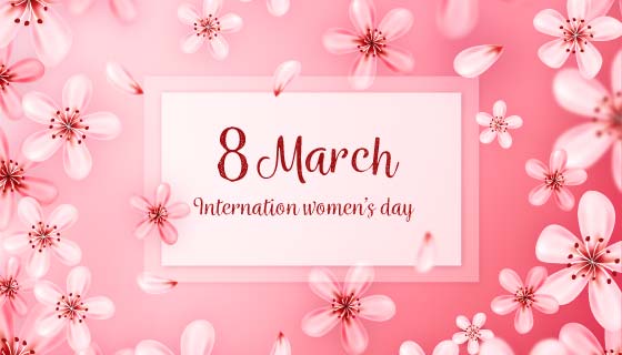 漂亮花卉设计女神节矢量素材(AI/EPS)