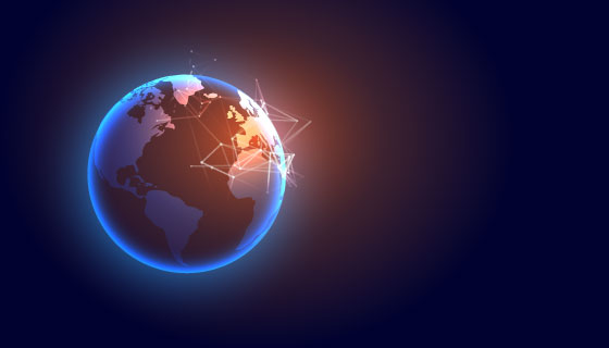 全球数字化科技背景矢量素材(EPS)