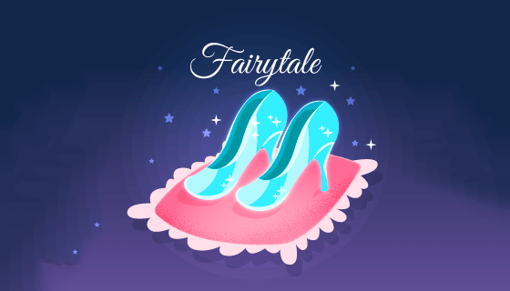 灰姑娘的水晶鞋矢量素材(AI/EPS)