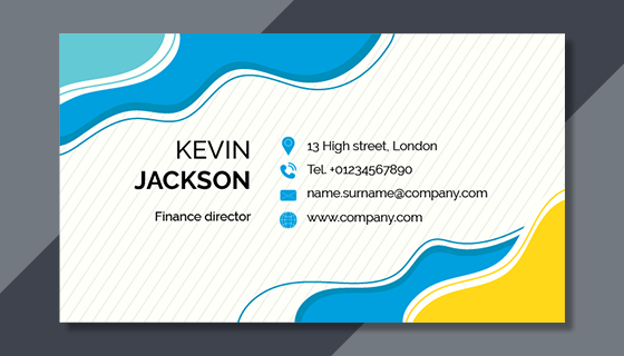 抽象多彩的精美名片矢量素材(AI/EPS)