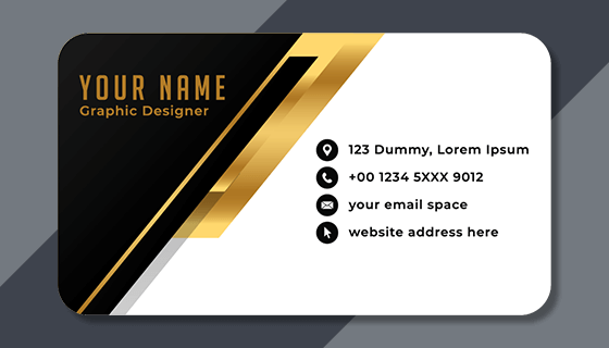 黑金色设计精美名片矢量素材(EPS)