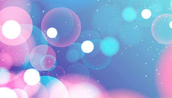 粉色蓝色梦幻散景背景矢量素材(AI/EPS)