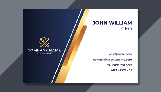 金色线条设计精美名片矢量素材(AI/EPS)