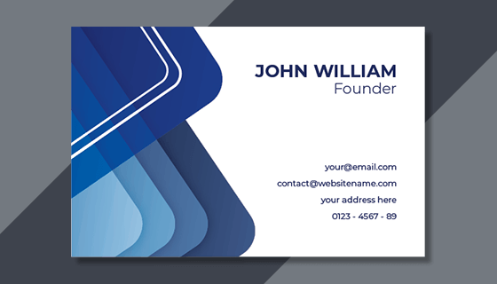 抽象蓝色设计精美名片矢量素材(AI/EPS)