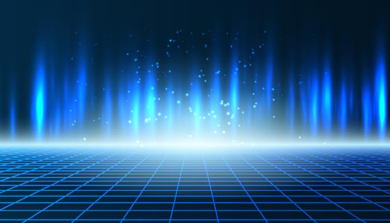 蓝色光芒科技背景矢量素材(EPS)