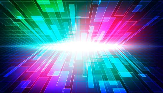 富有冲击力的多彩科技背景矢量素材(AI/EPS)